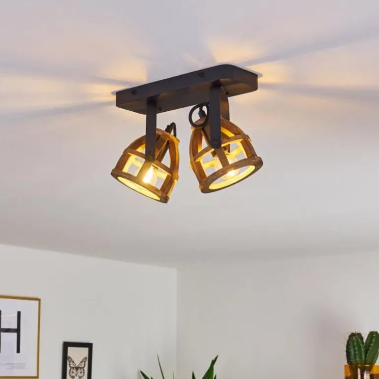 Plafonnier Haervej Noir, 2 lumières