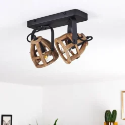 Plafonnier Haervej Noir, 2 lumières