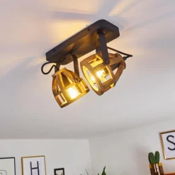 Plafonnier Haervej Noir, 2 lumières