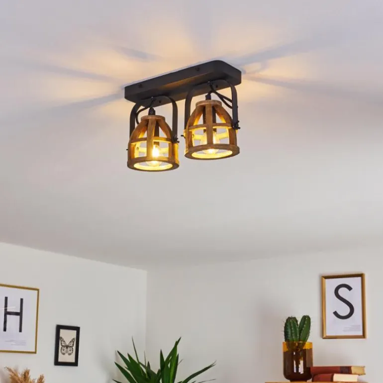 Plafonnier Haervej Noir, 2 lumières