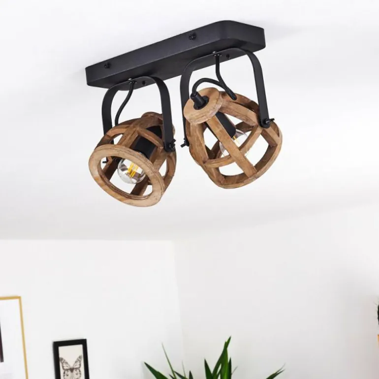 Plafonnier Haervej Noir, 2 lumières