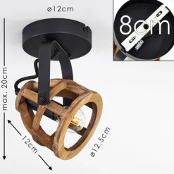 Plafonnier Haervej Noir, 1 lumière