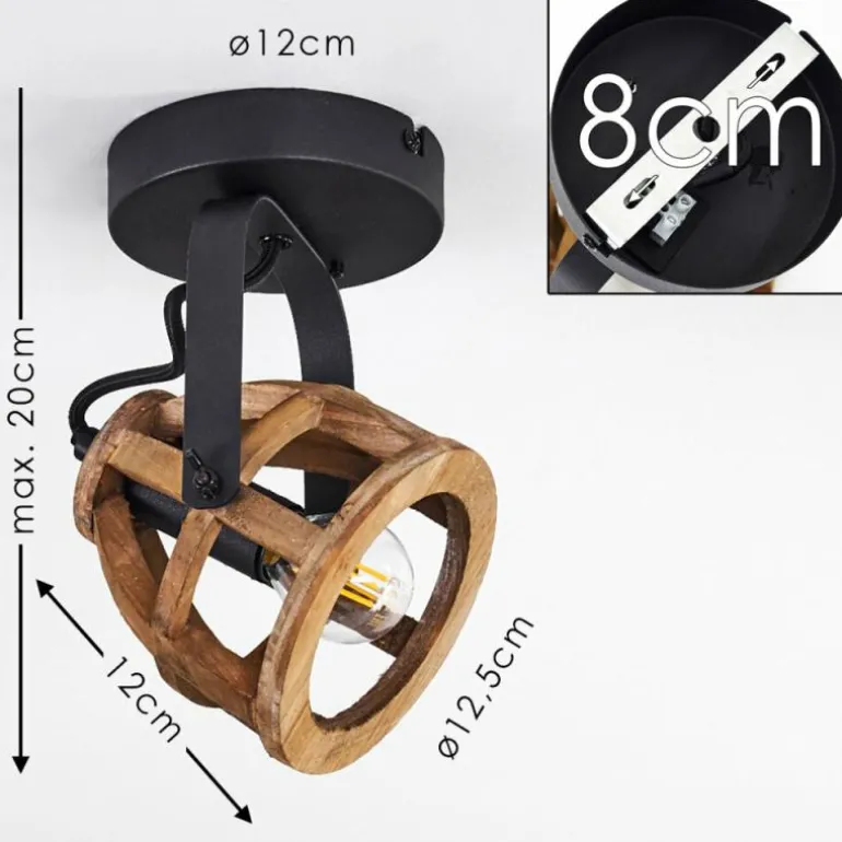 Plafonnier Haervej Noir, 1 lumière