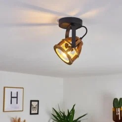 Plafonnier Haervej Noir, 1 lumière