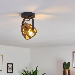 Plafonnier Haervej Noir, 1 lumière