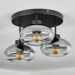 Plafonnier Haikala Clair, Fumé, 3 lumières