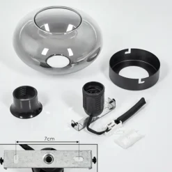 Plafonnier Haikala Clair, Fumé, 1 lumière