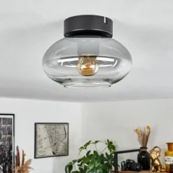 Plafonnier Haikala Clair, Fumé, 1 lumière