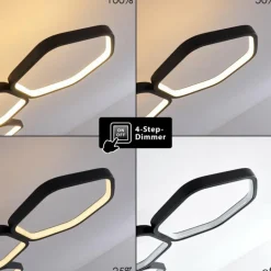 Plafonnier Halmstad LED Noir, 1 lumière