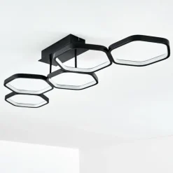 Plafonnier Halmstad LED Noir, 1 lumière