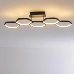 Plafonnier Halmstad LED Noir, 1 lumière