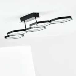 Plafonnier Halmstad LED Noir, 1 lumière