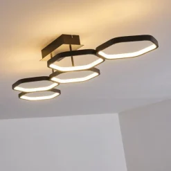 Plafonnier Halmstad LED Noir, 1 lumière