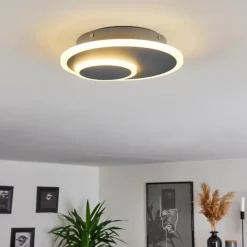 Plafonnier Harea LED Gris, 1 lumière