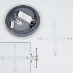 Plafonnier Harea LED Gris, 1 lumière