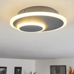 Plafonnier Harea LED Gris, 1 lumière