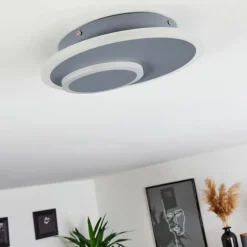 Plafonnier Harea LED Gris, 1 lumière