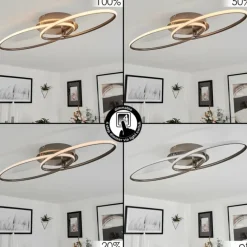 Plafonnier Harpeth LED Nickel mat, 1 lumière