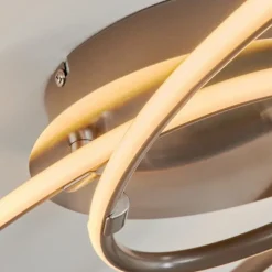 Plafonnier Harpeth LED Nickel mat, 1 lumière