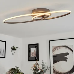 Plafonnier Harpeth LED Nickel mat, 1 lumière