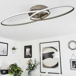 Plafonnier Harpeth LED Nickel mat, 1 lumière