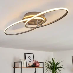 Plafonnier Harpeth LED Nickel mat, 1 lumière