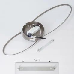 Plafonnier Harpeth LED Nickel mat, 1 lumière