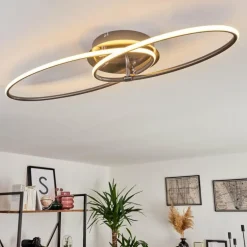 Plafonnier Harpeth LED Nickel mat, 1 lumière