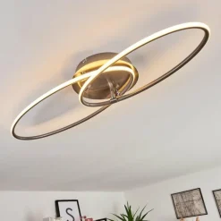 Plafonnier Harpeth LED Nickel mat, 1 lumière