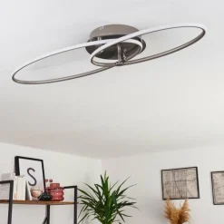 Plafonnier Harpeth LED Nickel mat, 1 lumière