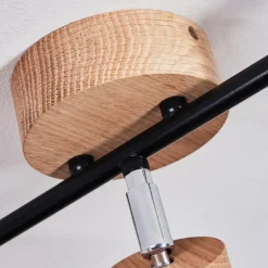 Plafonnier Harran Chrome, Écru, Noir, 3 lumières