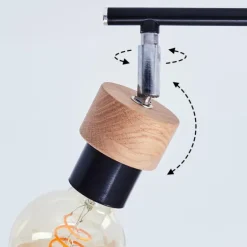 Plafonnier Harran Chrome, Noir, 2 lumières