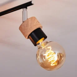 Plafonnier Harran Chrome, Noir, 2 lumières