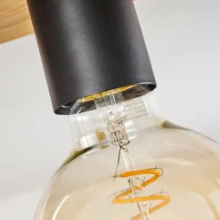 Plafonnier Harran Chrome, Écru, Noir, 3 lumières