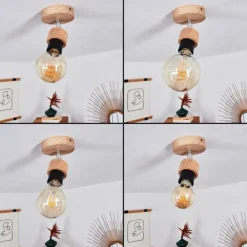 Plafonnier Harran Chrome, Écru, 1 lumière