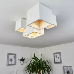 Plafonnier Hatusao Blanc, 5 lumières