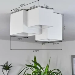 Plafonnier Hatusao Blanc, 3 lumières