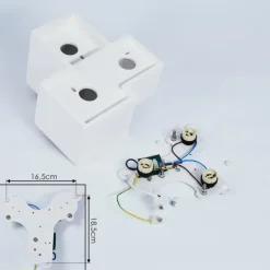 Plafonnier Hatusao Blanc, 3 lumières