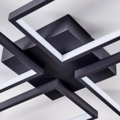 Plafonnier Haya LED Noir, 4 lumières