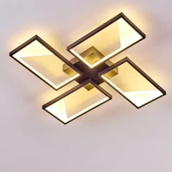 Plafonnier Haya LED Noir, 4 lumières