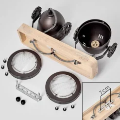 Plafonnier Herford Bois clair, 2 lumières