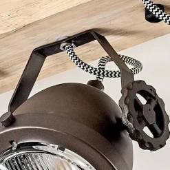 Plafonnier Herford Bois clair, Cuivre, 3 lumières