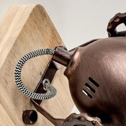 Plafonnier Herford Bois clair, Cuivre, 2 lumières