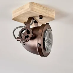 Plafonnier Herford Bois clair, Cuivre, 1 lumière