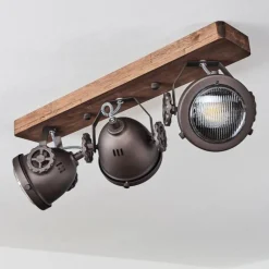 Plafonnier Herford Bois foncé, 3 lumières