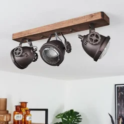 Plafonnier Herford Bois foncé, 3 lumières