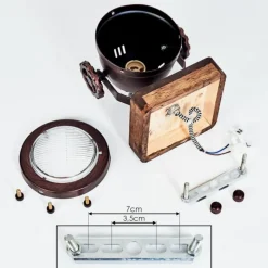 Plafonnier Herford Bois foncé, Rouille, 1 lumière