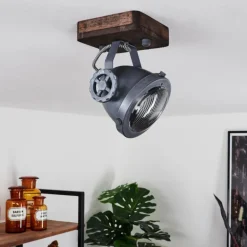 Plafonnier Herford Bois foncé, 1 lumière