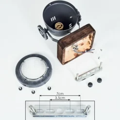 Plafonnier Herford Bois foncé, 1 lumière