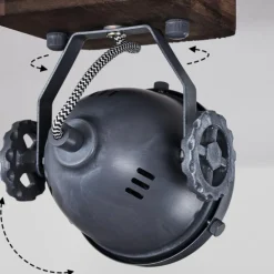 Plafonnier Herford Bois foncé, 1 lumière